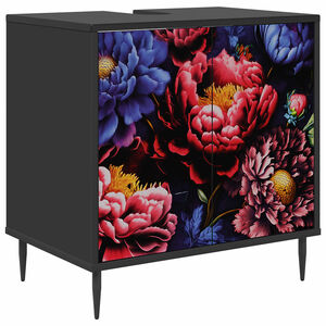 vidaXL Vannas istabas skapītis KIEL Melns ozols 60 x 40 x 61 cm