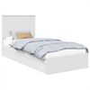 vidaXL Glabā&scaron;anas gulta Balts 90 x 190 cm Inženierijas koks
