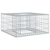 vidaXL Gabions pacelta gulta 80 x 80 x 40 cm Cinkots tērauds Sudraba
