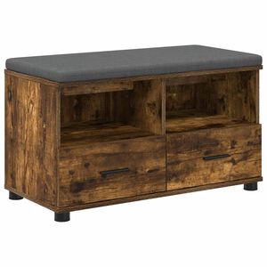 vidaXL Zāles sols ar spilvenu Kūpināts Ozols 80 x 38 x 46 cm