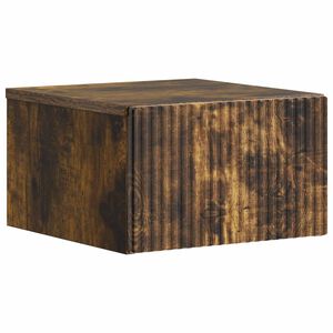 vidaXL Sienā stiprināms nakts skapis Kūpināts ozols 33 x 34,5 x 20 cm