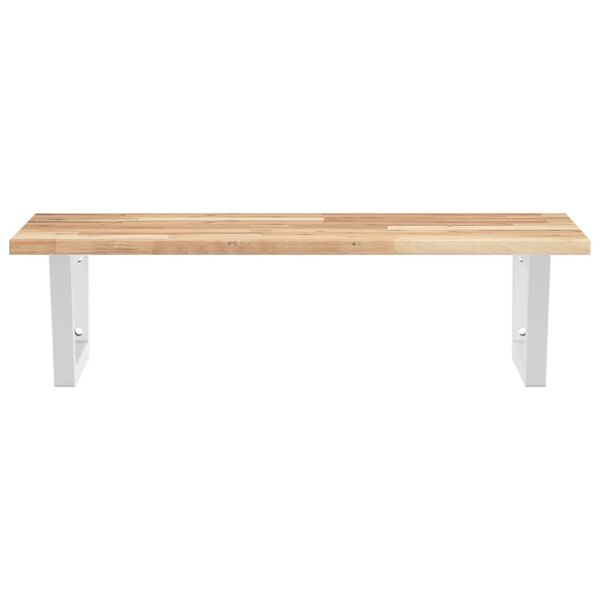 vidaXL izlietnes plaukts, stiprināms pie sienas, tērauds, akācija