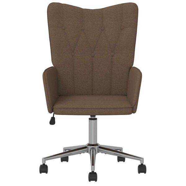 vidaXL atpūtas krēsls, brūns audums