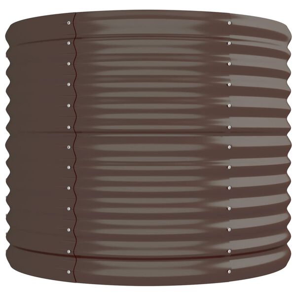 vidaXL augstā puķu kaste, 296x80x68 cm, cinkots tērauds, brūna