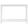 vidaXL stādī&scaron;anas galds ar plauktu, balts, 82,5x35x75 cm, priedes koks