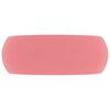 vidaXL izlietne, apaļa, 40x15 cm, matēta rozā keramika