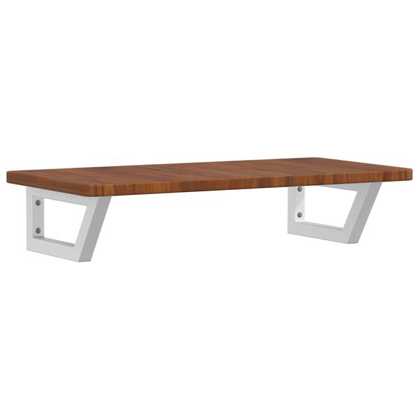 vidaXL izlietnes plaukts, stiprināms pie sienas, tērauds, ozola koks