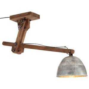 vidaXL sienas lampa 25 W, vintāžas, sudraba krāsa, 105x30x65-108cm E27