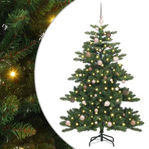 vidaXL Mākslīgā Saliekamā Ziemassvētku Egle Zaļa 150 cm PVC un tērauds