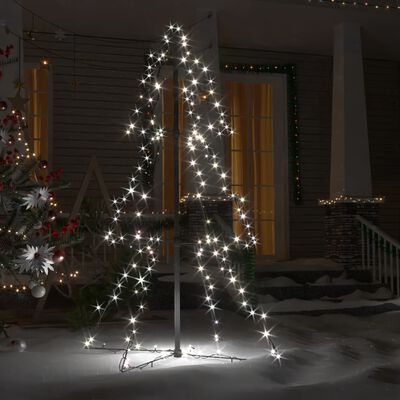 vidaXL Ziemassvētku egle, 160 LED, telpām un āra teritorijai, 78x120cm