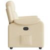 vidaXL atpūtas krēsls, atgāžams, krēmkrāsas audums