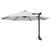 vidaXL Dārza parasols Bežs un melns 248 x 248 x 148 cm