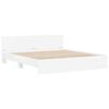 vidaXL Gultas rāmis Balts 137 x 190 cm Inženierijas koks
