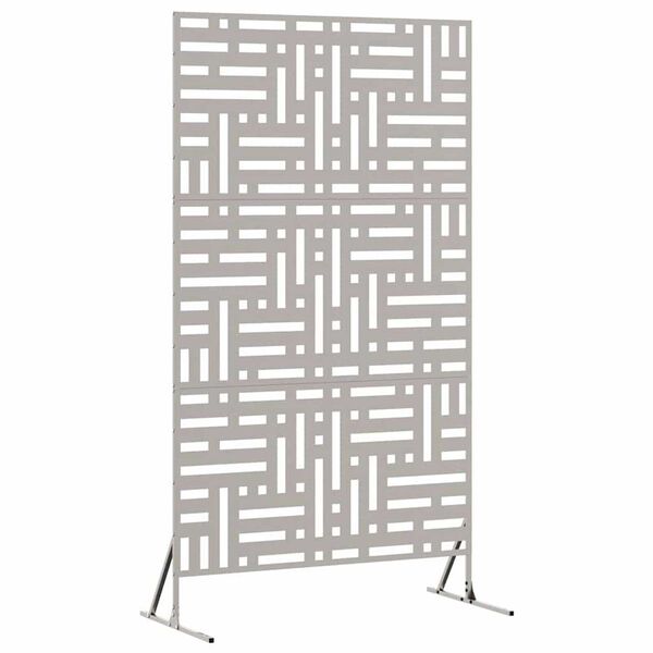 vidaXL Privātuma ekrāns Pelēka Tērauds