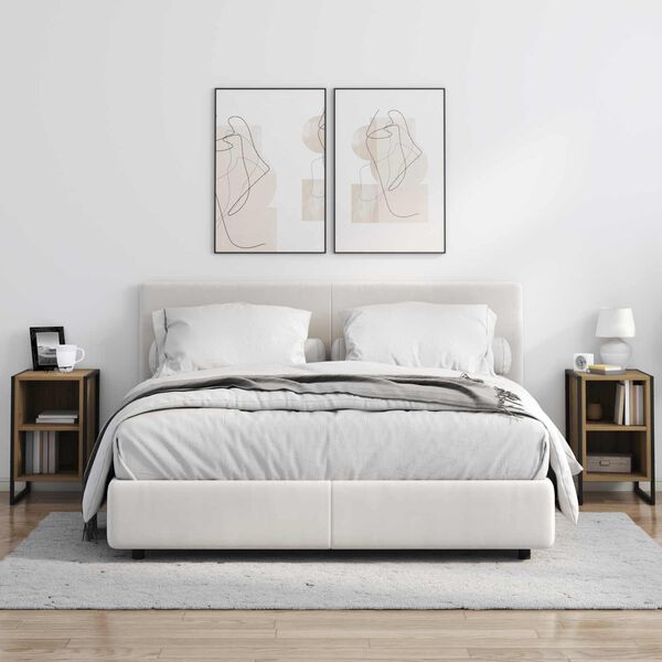 vidaXL Naktsgaldiņ&scaron; Mākslīgā ozola 39.5 x 30 x 50 cm Inženierijas koks