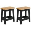 VidaXL Bāra krēsls EKAI 2 pcs Melns 40 x 29 x 45,5 cm
