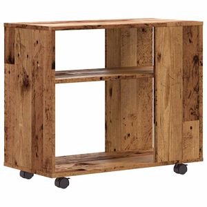 vidaXL Sānu galds vecs koks 70x35x60,5 cm Inženierzinātne Koksne