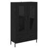 vidaXL Augstais skapītis CORONA Melns ozolkoks 69,5 x 31 x 115 cm