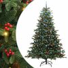 vidaXL Mākslīgā Ziemassvētku eglīte su 300 LED ar statīvu Zaļa 240 cm