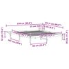 vidaXL Gultas rāmja komplekts ar sānu galdiem Dabiska 180 x 210 cm