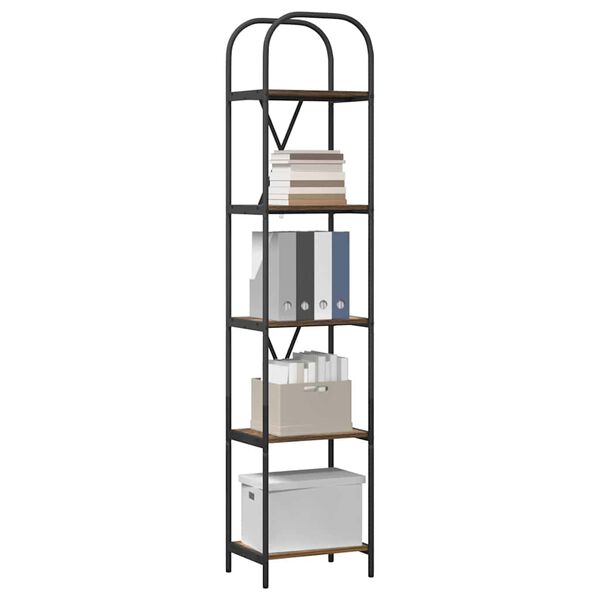 vidaXL Grāmatu plaukts Dūmaka ozols 40 x 30 x 183 cm Inženierijas koks