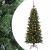 vidaXL Mākslīgā Ziemassvētku egle ar bumbiņu 120 cm 150 LED