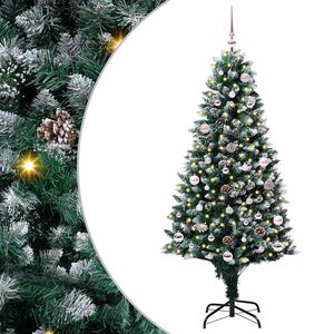 vidaXL Mākslīgā Ziemassvētku eglīte su 150 LED ar statīvu Zaļa 150 cm