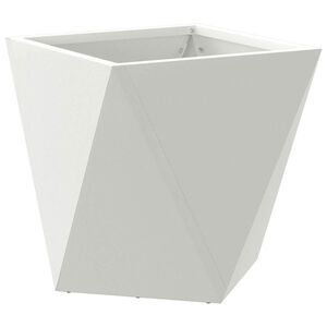 vidaXL Puķu kaste Balts 30 x 30 x 30 cm Tērauds