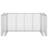 vidaXL gabions atkritumu tvertnēm, cinkots tērauds, 254x100x110 cm