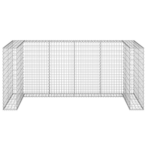 vidaXL gabions atkritumu tvertnēm, cinkots tērauds, 254x100x110 cm