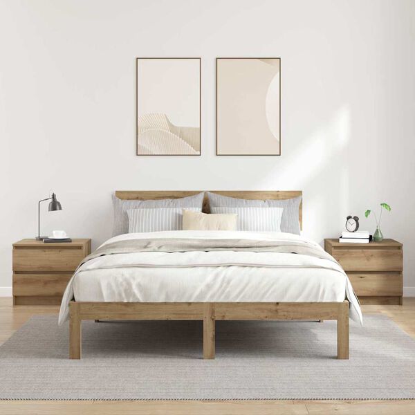 vidaXL Naktsskapīši 2 gab Artisan Oak 50x40x43.5 cm Engineered Wood
