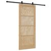 vidaXL Slīdo&scaron;ās durvis Dabiska un melna 86 x 198,5 cm