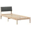 vidaXL Gultas rāmis ar galvas klāju brūns un tum&scaron;i pelēks 75 x 190 cm