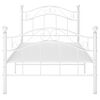 vidaXL gultas rāmis, balts metāls, 100x200 cm