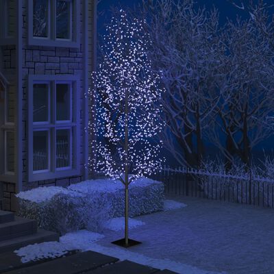 vidaXL Ziemassvētku koks, 1200 LED, zila gaisma, ķirsis, 400 cm