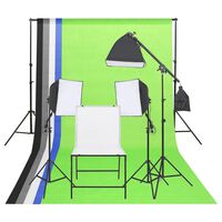 vidaXL fotostudijas gaismu komplekts ar galdu