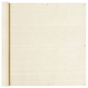 vidaXL balkona aizslietnis, 120x300 cm, krēmkrāsas HDPE