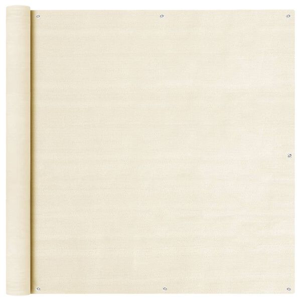 vidaXL balkona aizslietnis, 120x300 cm, krēmkrāsas HDPE