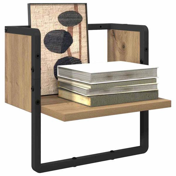 vidaXL Sienas plaukts Mākslīgā ozola 30 x 25 x 30 cm Inženierijas koks