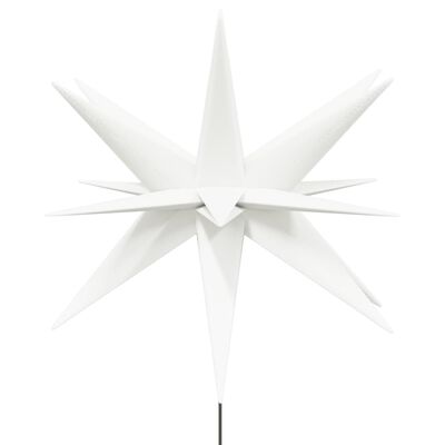 vidaXL Ziemassvētku lampa ar LED un mietiņu, salokāma, balta, 57 cm