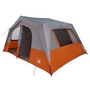 vidaXL Ģimenes telts Pelēka un oranža 533 x 312 x 230 cm