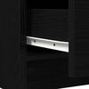 vidaXL kumode ar atvilktni, melns ozols, 71x35x65cm, inženierijas koks