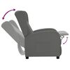 vidaXL atpūtas krēsls, atgāžams, gai&scaron;i pelēks audums