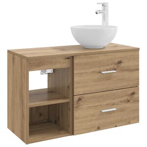 vidaXL Vannas istabas mēbeļu komplekts 2 gab. Artisan Ozols