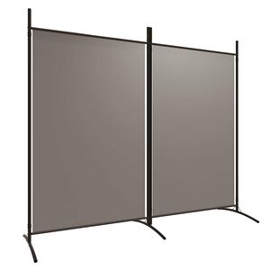 vidaXL 2-paneļu istabas aizslietnis, 175x180 cm, antracītpelēks audums