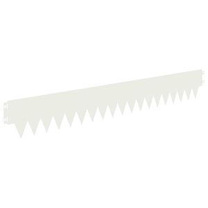 vidaXL Zāliena Apmale 10 gab. 103 x 15 cm Tērauds Balts