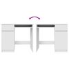 vidaXL rakstāmgalds, balts, 86x49x76 cm, skaidu plāksne