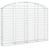 vidaXL arkveida gabiona grozs, 200x30x140/160 cm, cinkota dzelzs