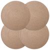 vidaXL Džutas paliktņi 4 pcs Dabiska &Oslash; 30 cm 100% Tossa džuta