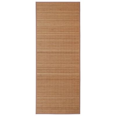 vidaXL paklājs, 100x160 cm, brūns bambuss